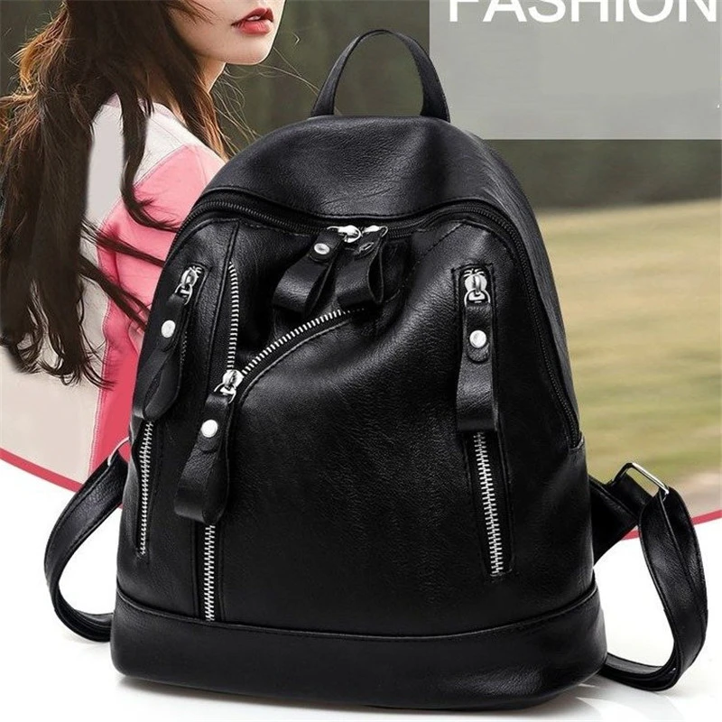 Leisure Backpack Trend PU Outdoor Diagonal Bag Locomotive Bag