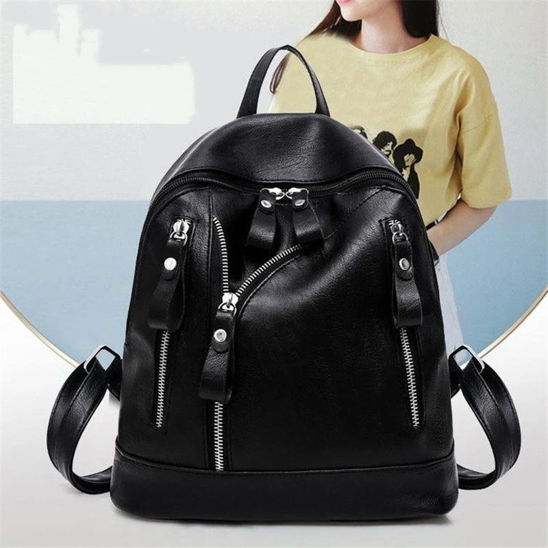 Leisure Backpack Trend PU Outdoor Diagonal Bag Locomotive Bag