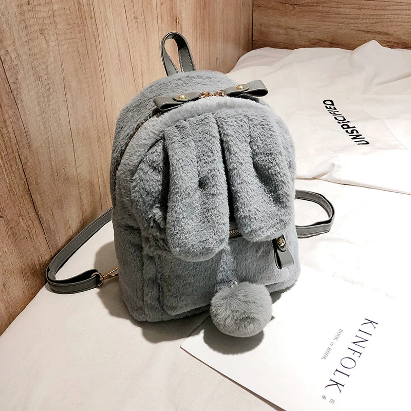 Plush Bunny Cute Animal Girl Backpack