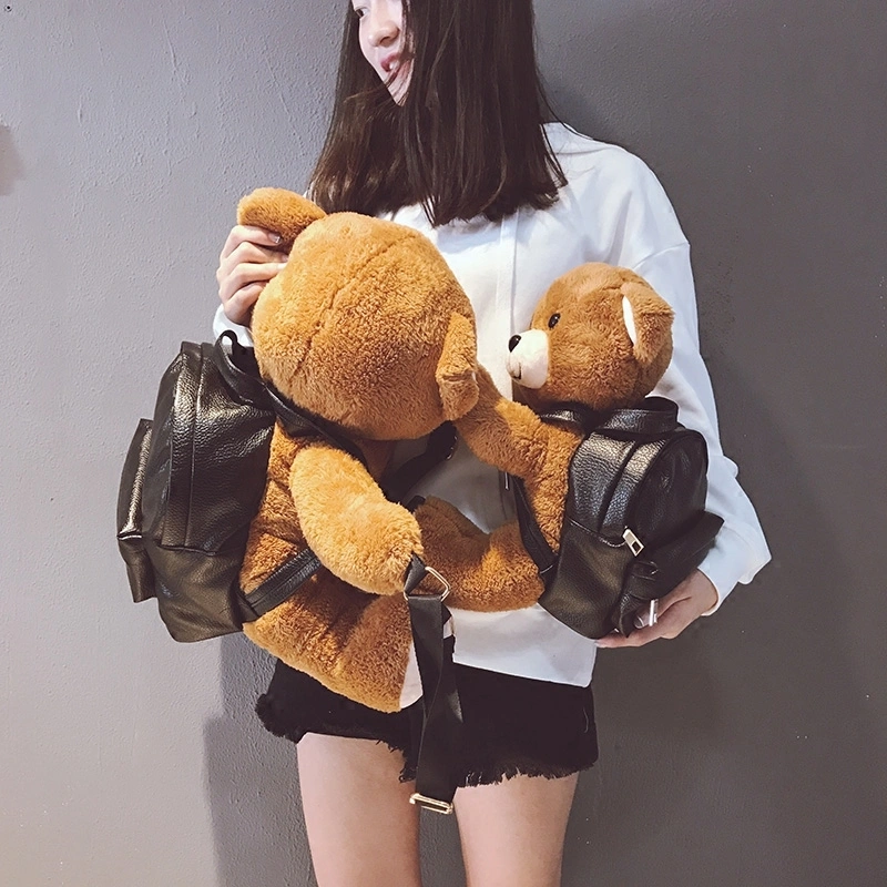 Backpack Female Plush Bear Backpack College Style