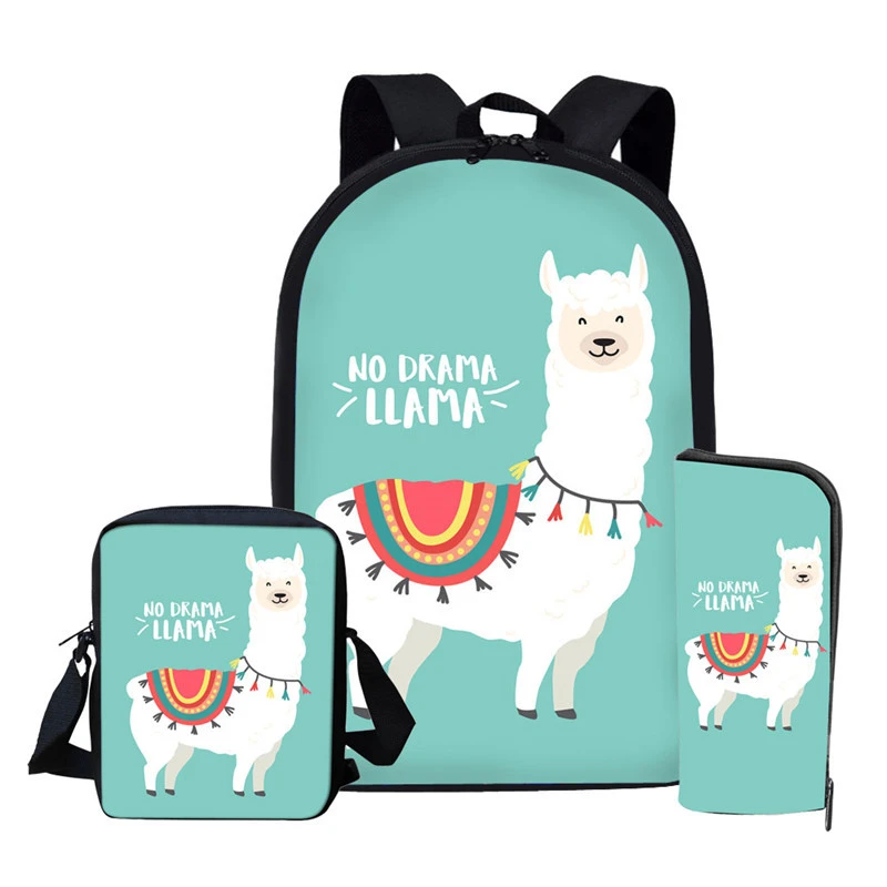 Forudesigns Alpaca Lama Glama School Bag