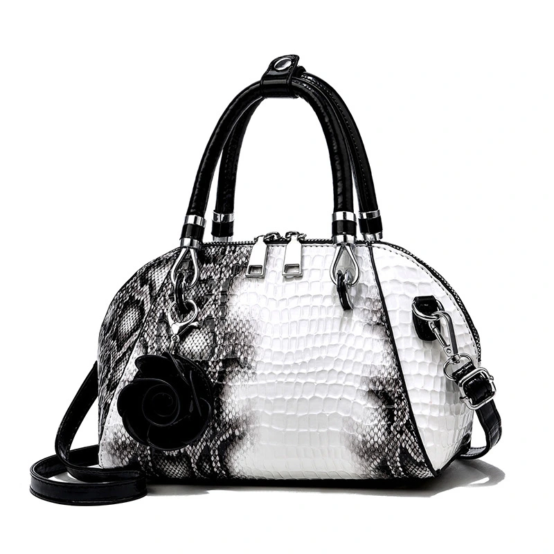 Crocodile pattern shell bag women