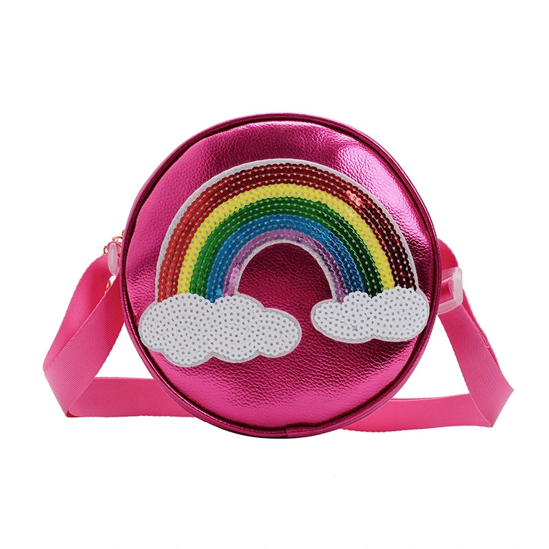 Cute Kids Girls Cartoon Rainbow Print Purses 