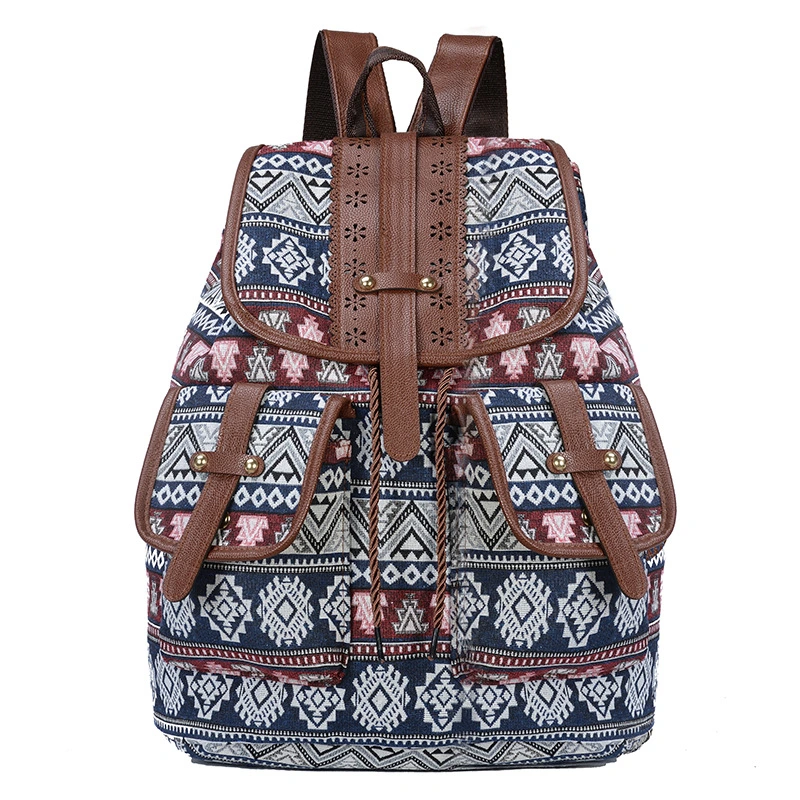 Jasmina Canvas And Leather Backpack