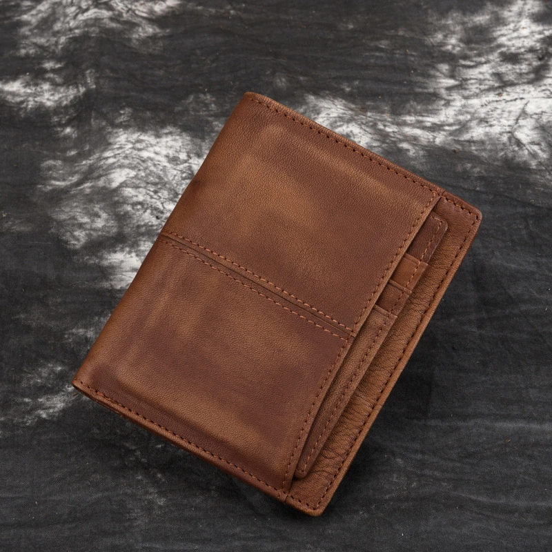 Anti-theft Brush Anti-RFID First Layer Cowhide Wallet