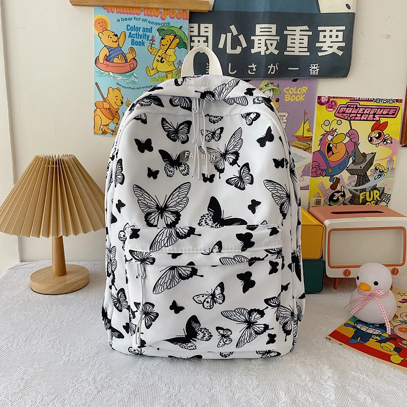 Schoolbag Female Cool Backpack Harajuku Old-fashioned Large-capacity Nylon Backpack Female