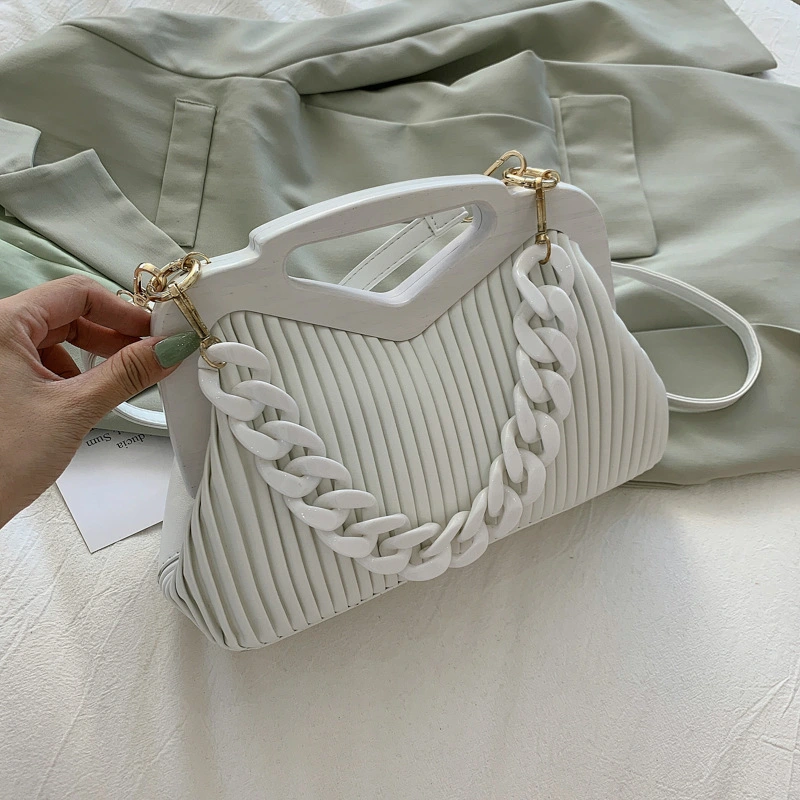 Thick Chain Stripe Crossbody Bag