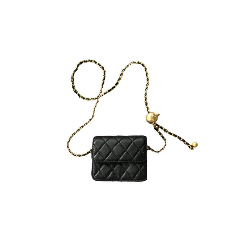 Golden Ball Pouch Waist Bag Mini Lipstick Chain Bag