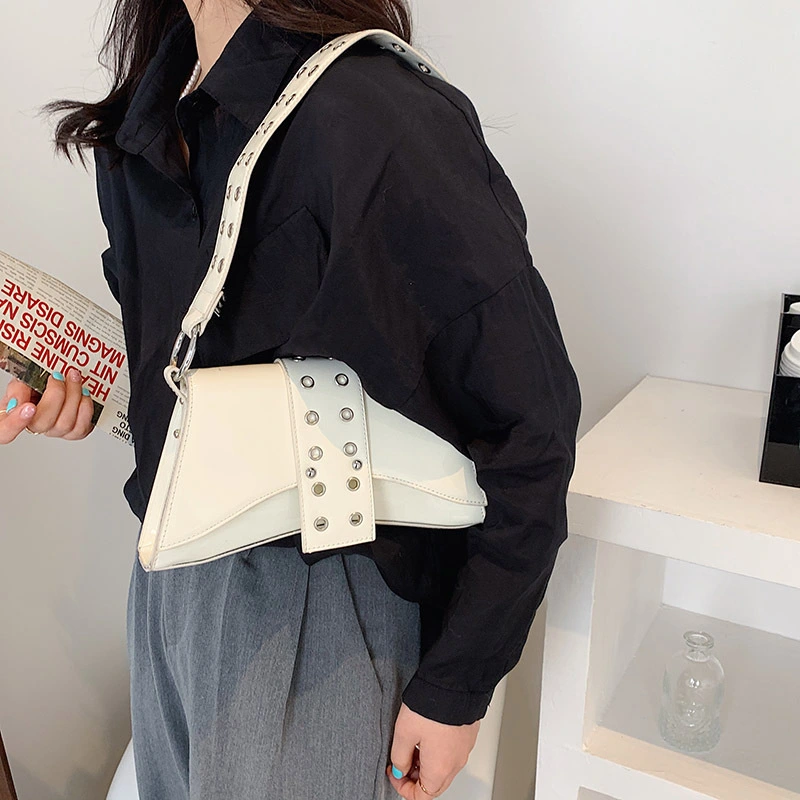 Motorcycle Rivet One-shoulder Underarm Bag