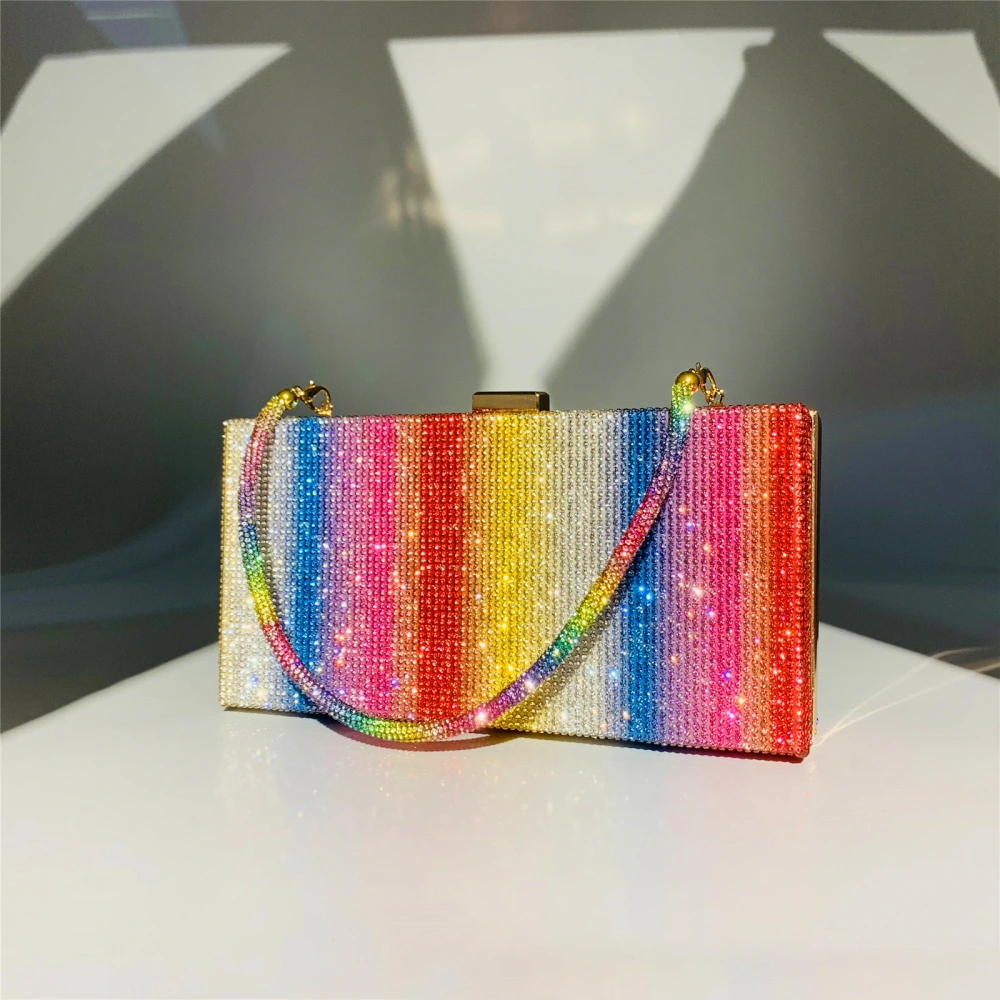 Hot Diamond Rainbow Lady Dinner Clutch