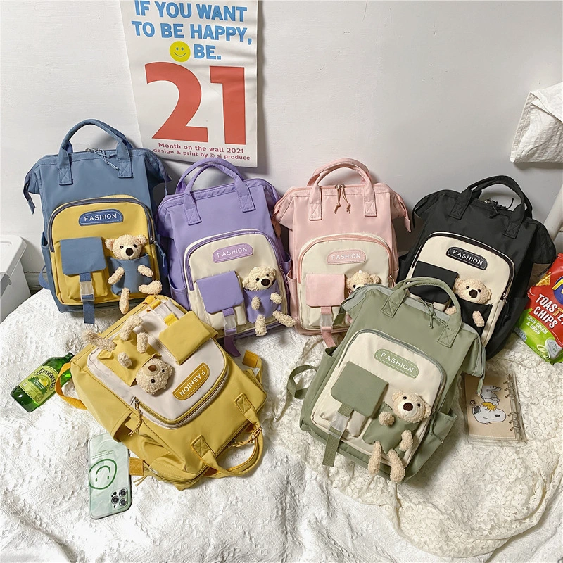 New Backpack Female Korean Doll Large Capacity Mommy