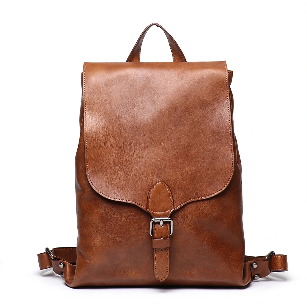 Men's Top Vegetable Tanned Cowhide Backpack