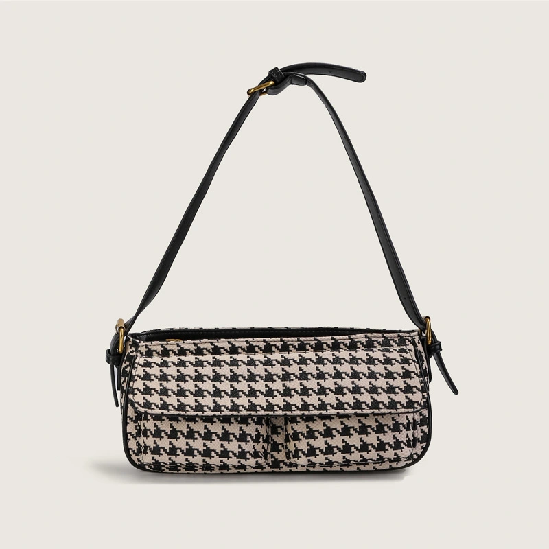 Women's Retro Houndstooth Fashion Messenger Shoulder Bag