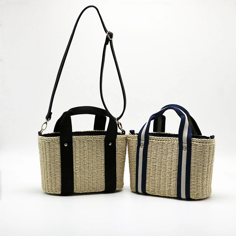 One shoulder portable cross-body woven bag