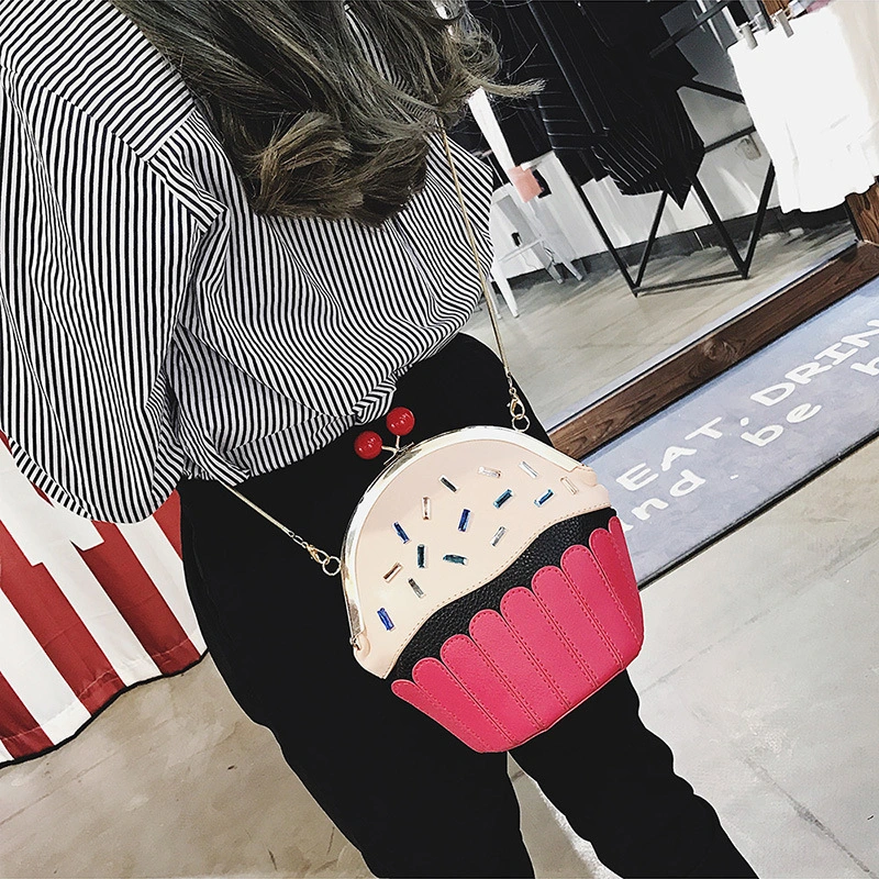 Cute Shoulder Bag Cake Ice Cream Bag Fashion Chain PU Bag