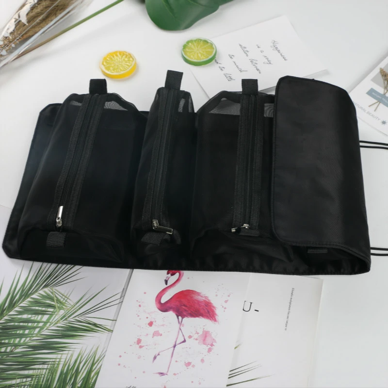 Folding travel wash bag