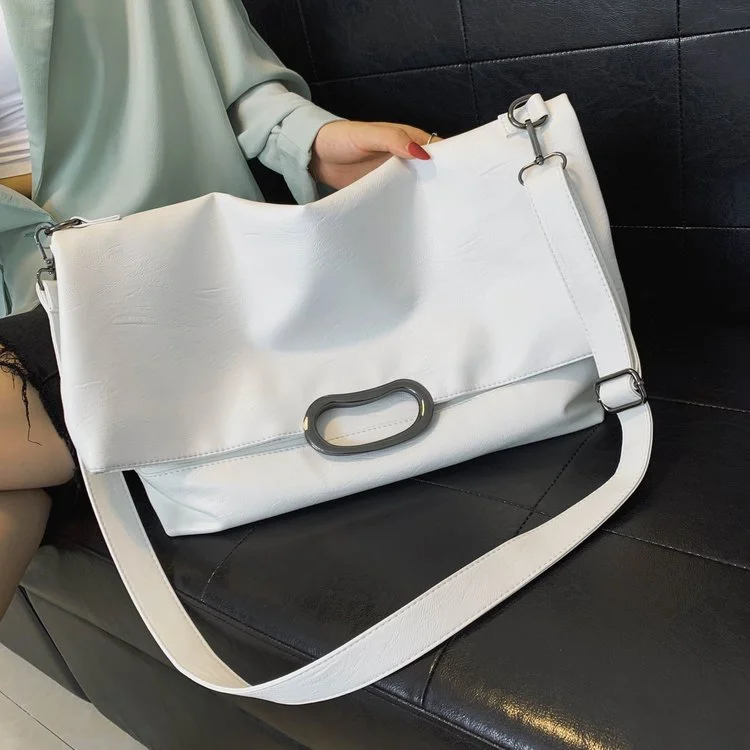 Solid color soft side shoulder messenger bag