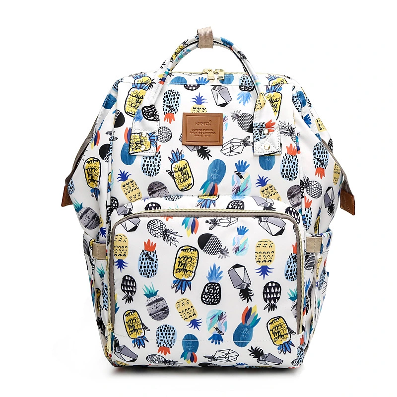 Printed large capacity backpack