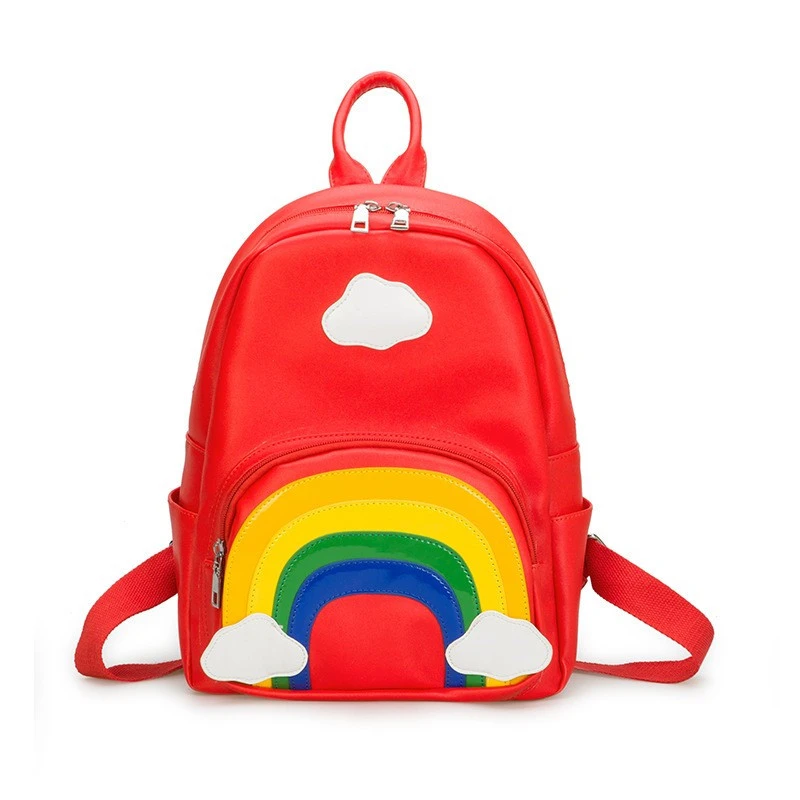 Snack Bag Fashion Pu Rainbow Trend Backpack