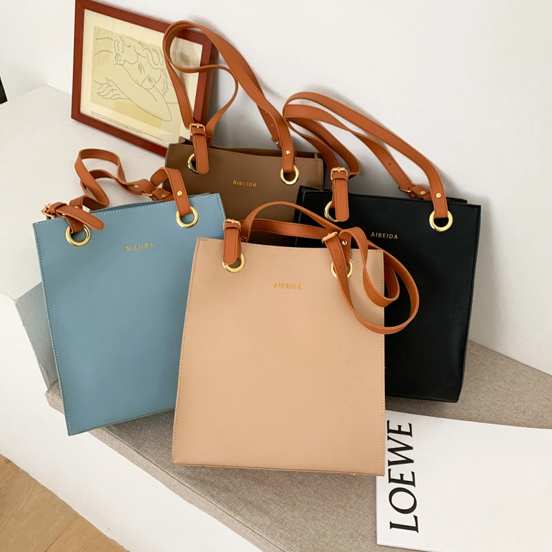 Korean version of the textured official document tote handbags