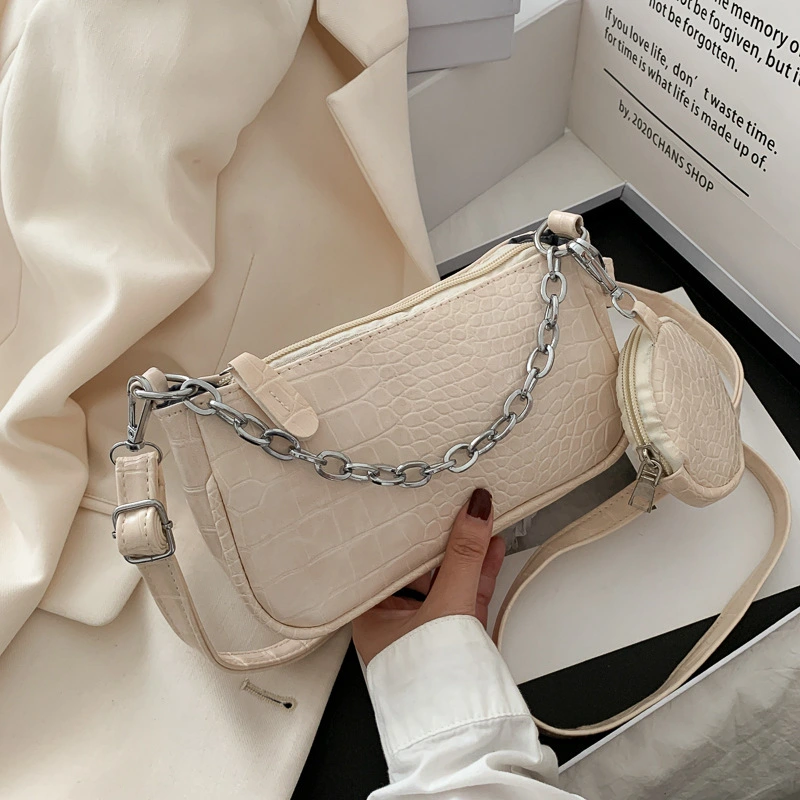 Wide shoulder strap picture-mother crossbody bag