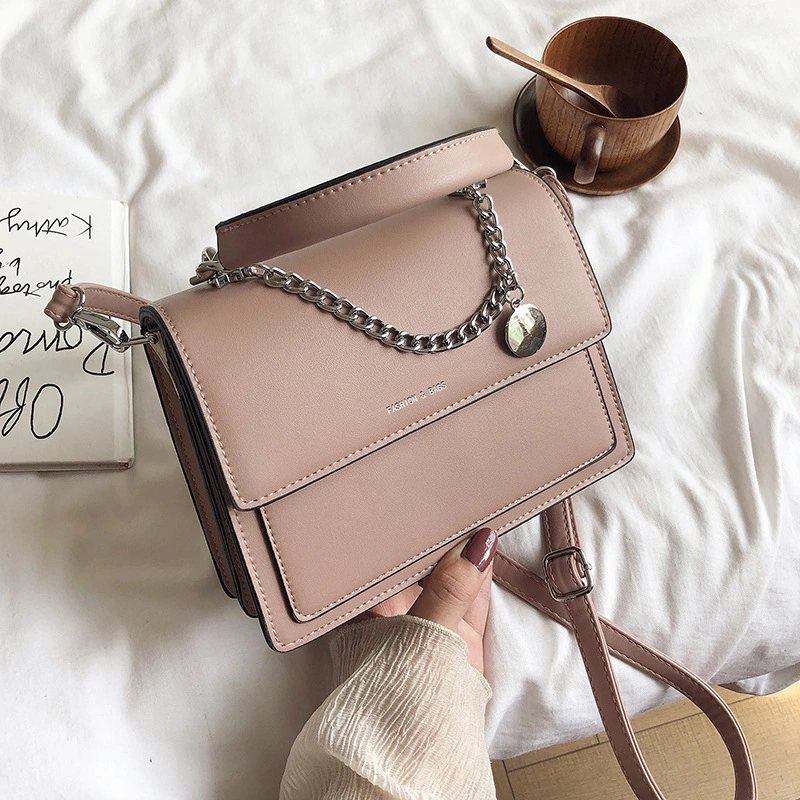 Fashion Simple Texture Chain Small Square Bag