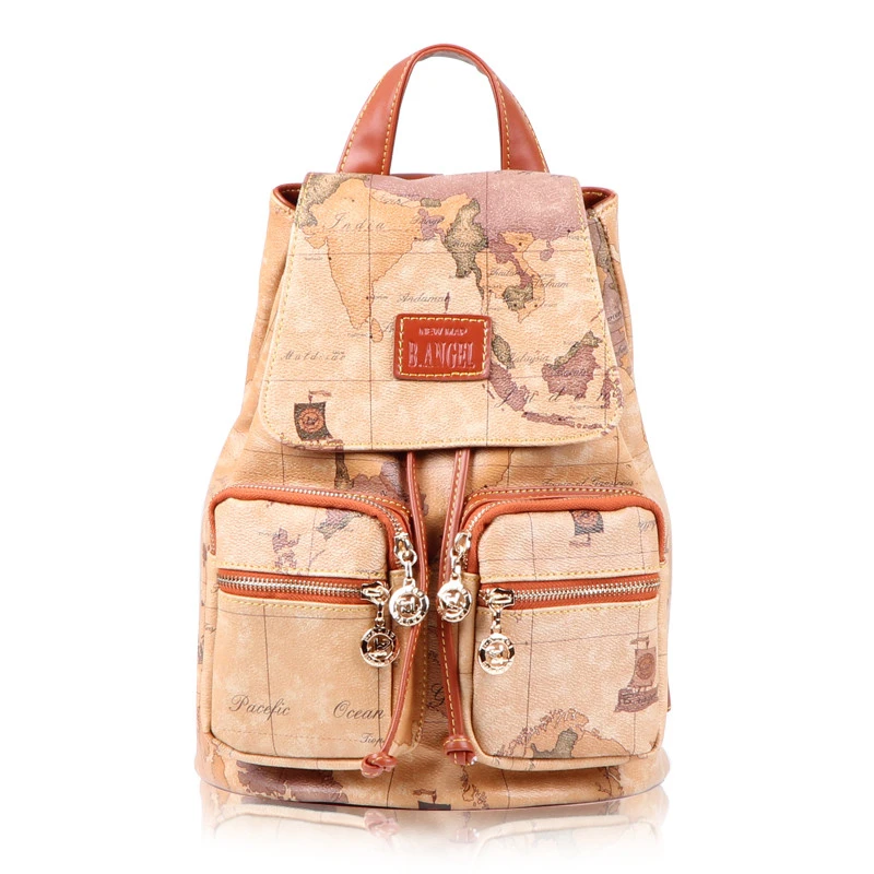 Retro wild map backpack