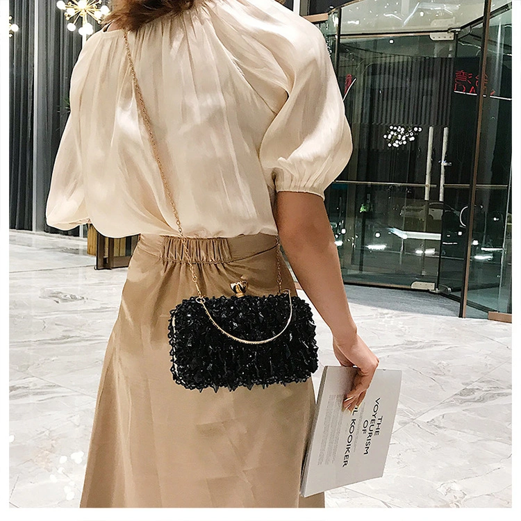 Portable Alloy Crystal Sequin Banquet Bag