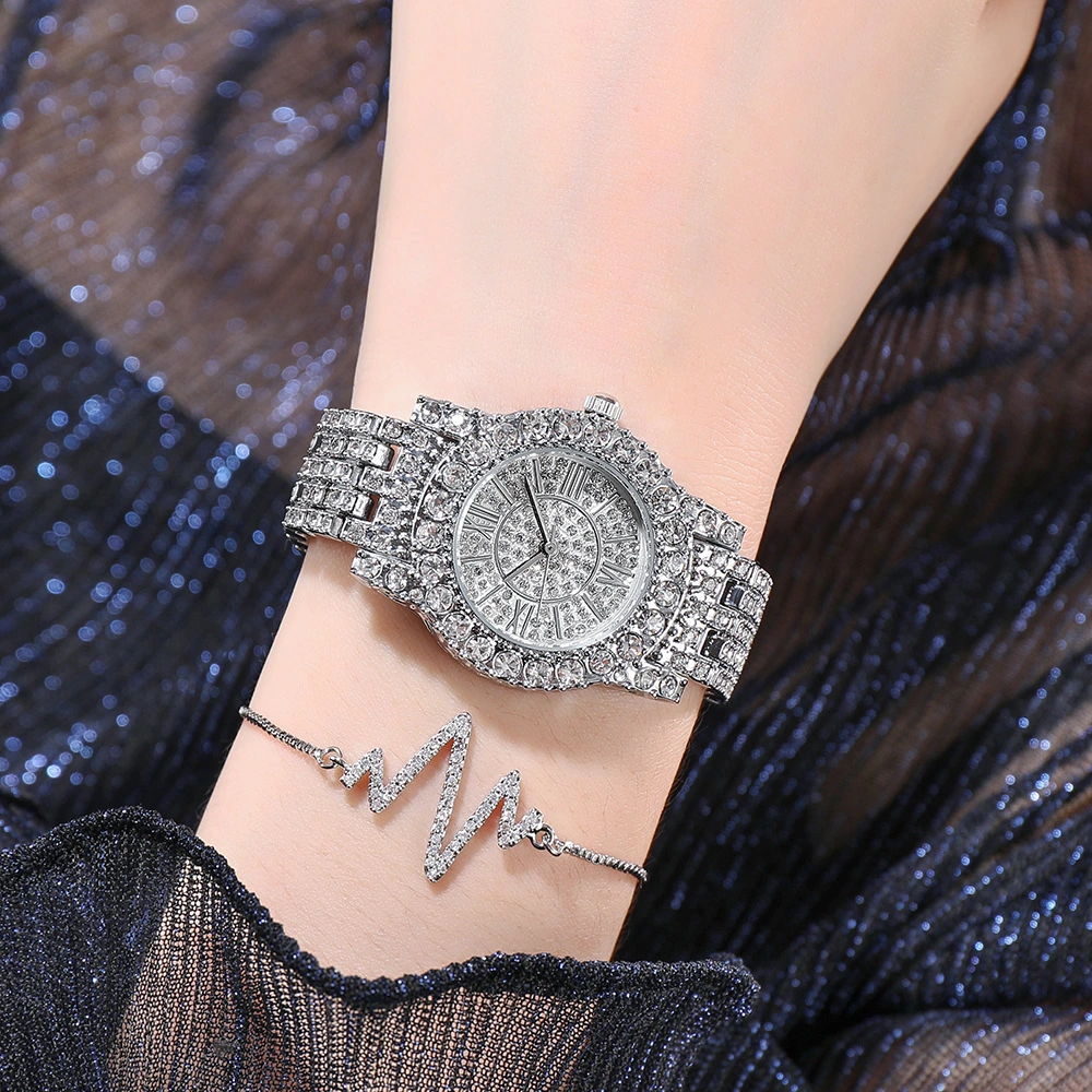 Full Rhinestone Starry Bracelet Waterproof Quartz Watch