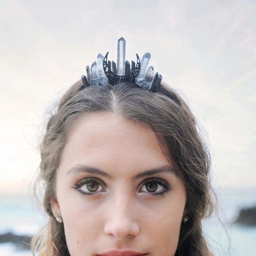 Handmade natural crystal headband