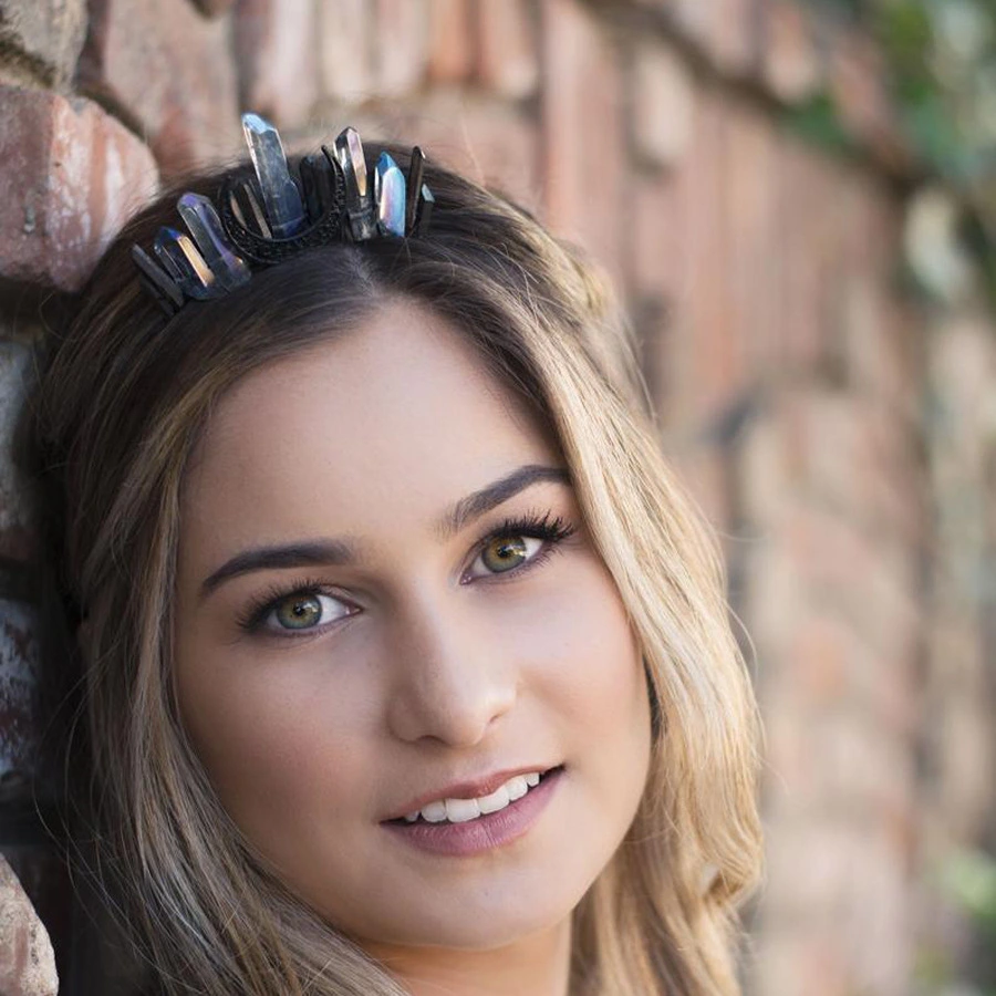 Handmade natural crystal headband