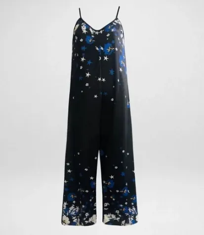 Summer New Style Cross-border Foreign Trade Printed Pocket Casual Jumpsuit