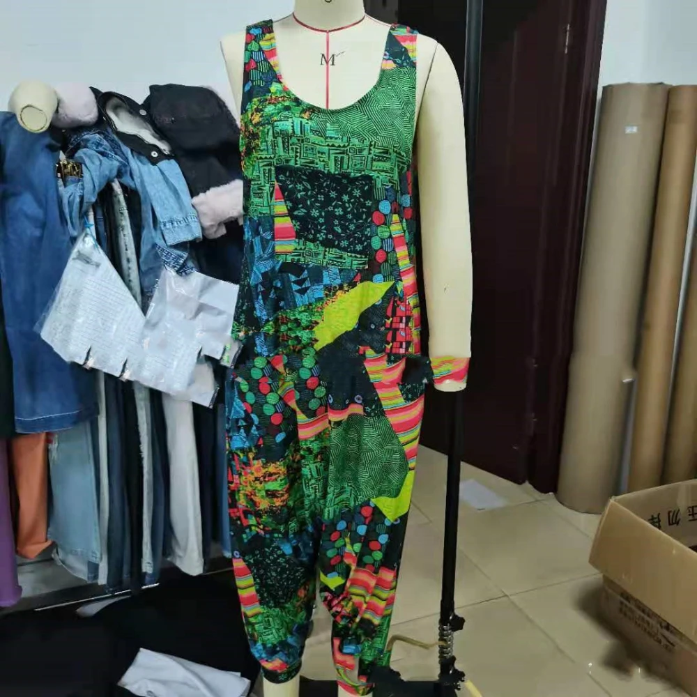 New European and American Fashion Retro Printed Baggy Pants