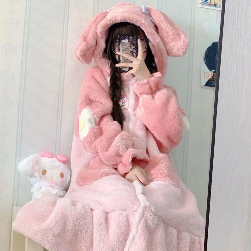 Flannel Homewear Nightgown Coral Fleece