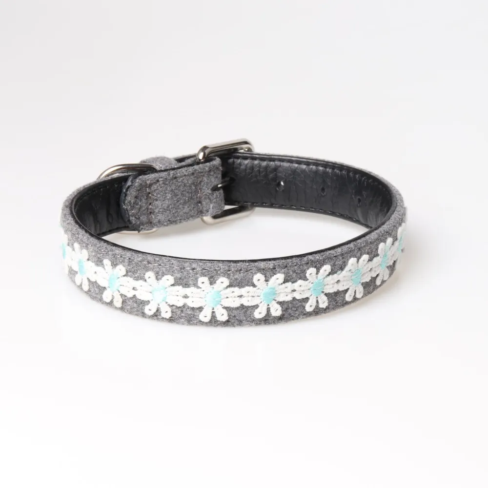 Arminger Cross-border Exclusively For Embroidered Dog Collars Cloth Pet collars, Dog Supplies, Factory Outlets