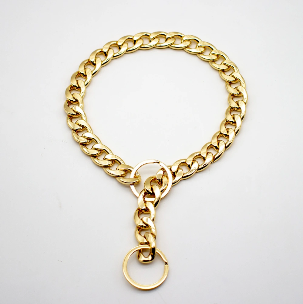 Dog metal big gold chain