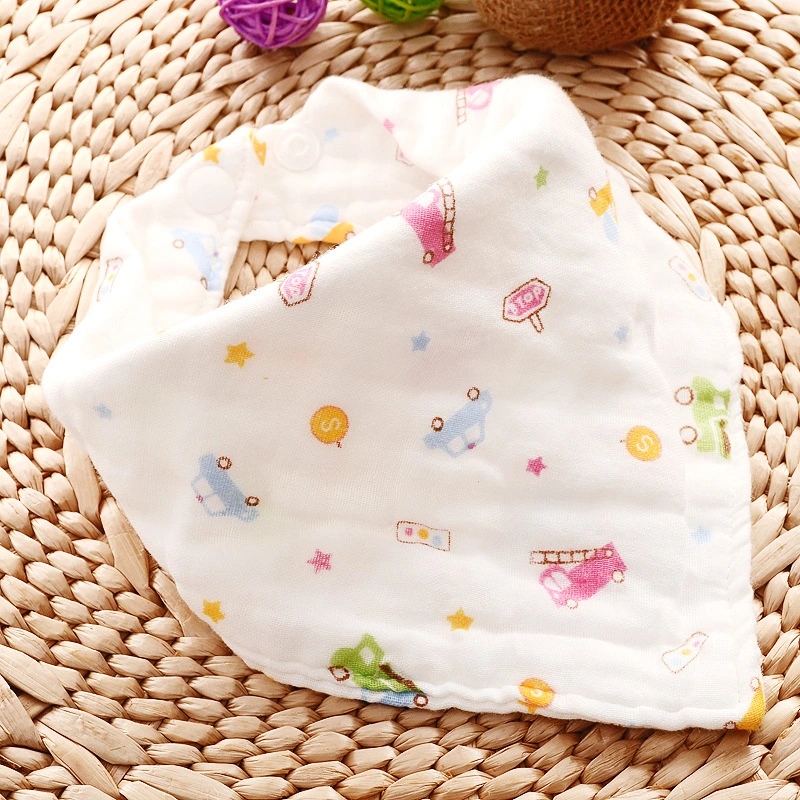 Gauze Triangle Scarf Cartoon Baby Saliva Scarf