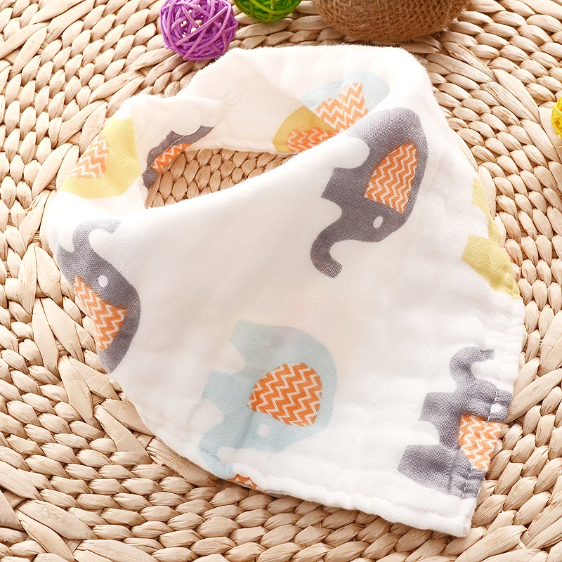 Gauze Triangle Scarf Cartoon Baby Saliva Scarf