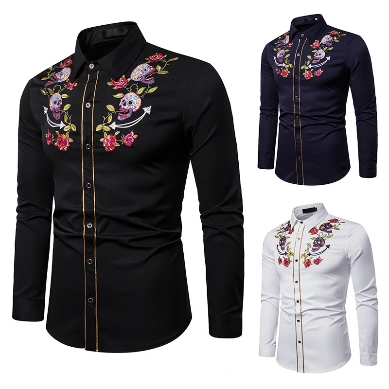 Rose embroidered shirt
