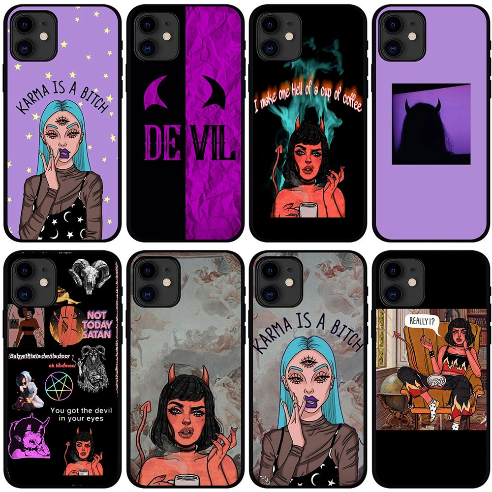 Hot sale devil angel phone case in Europe and America