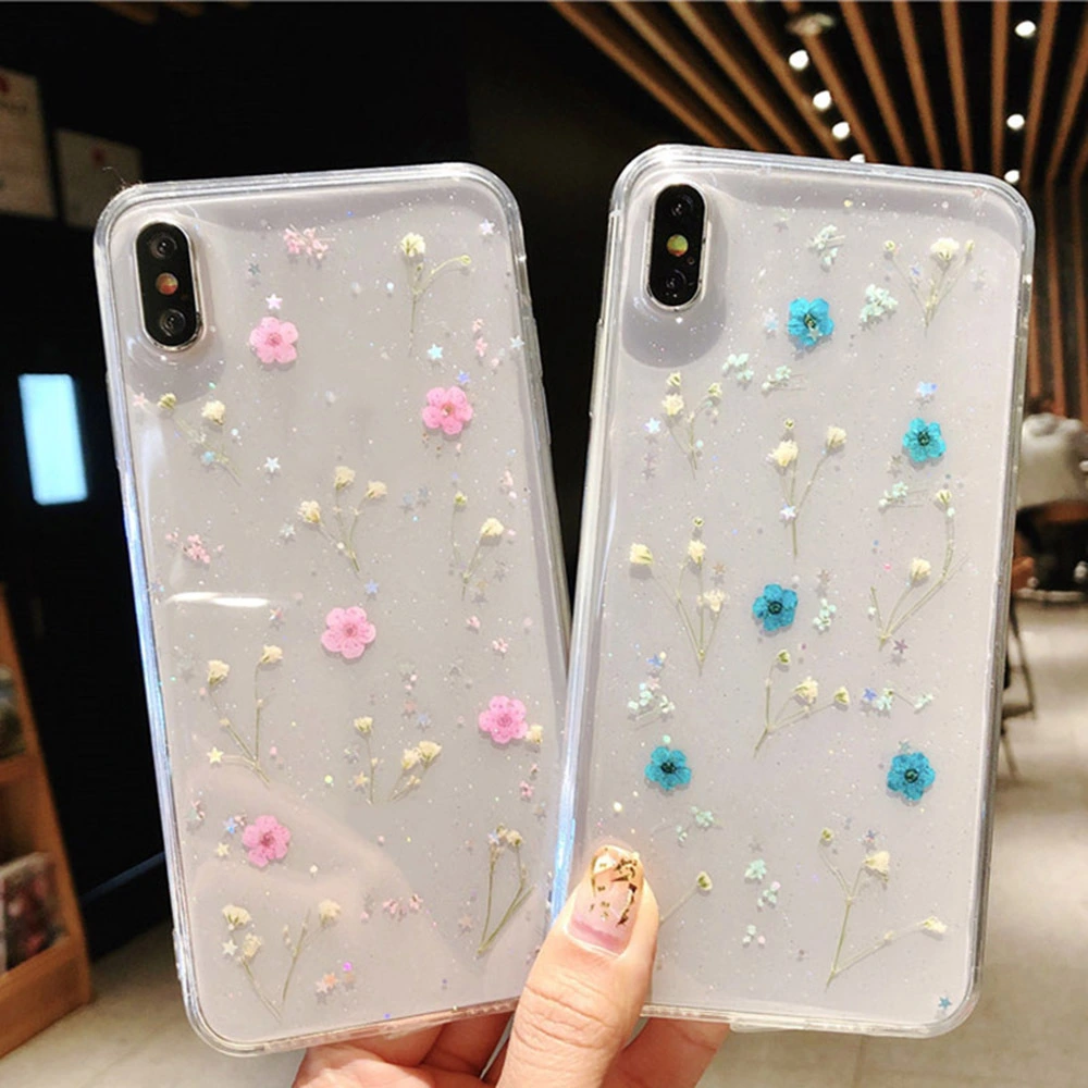 Fresh Transparent Glitter Protective Cover