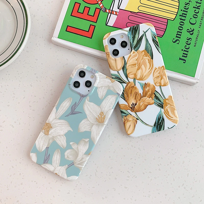 Compatible with Apple, Suitable For  12 Mobile Phone Shell Iphone11 Silicone  Foreign Trade Floral