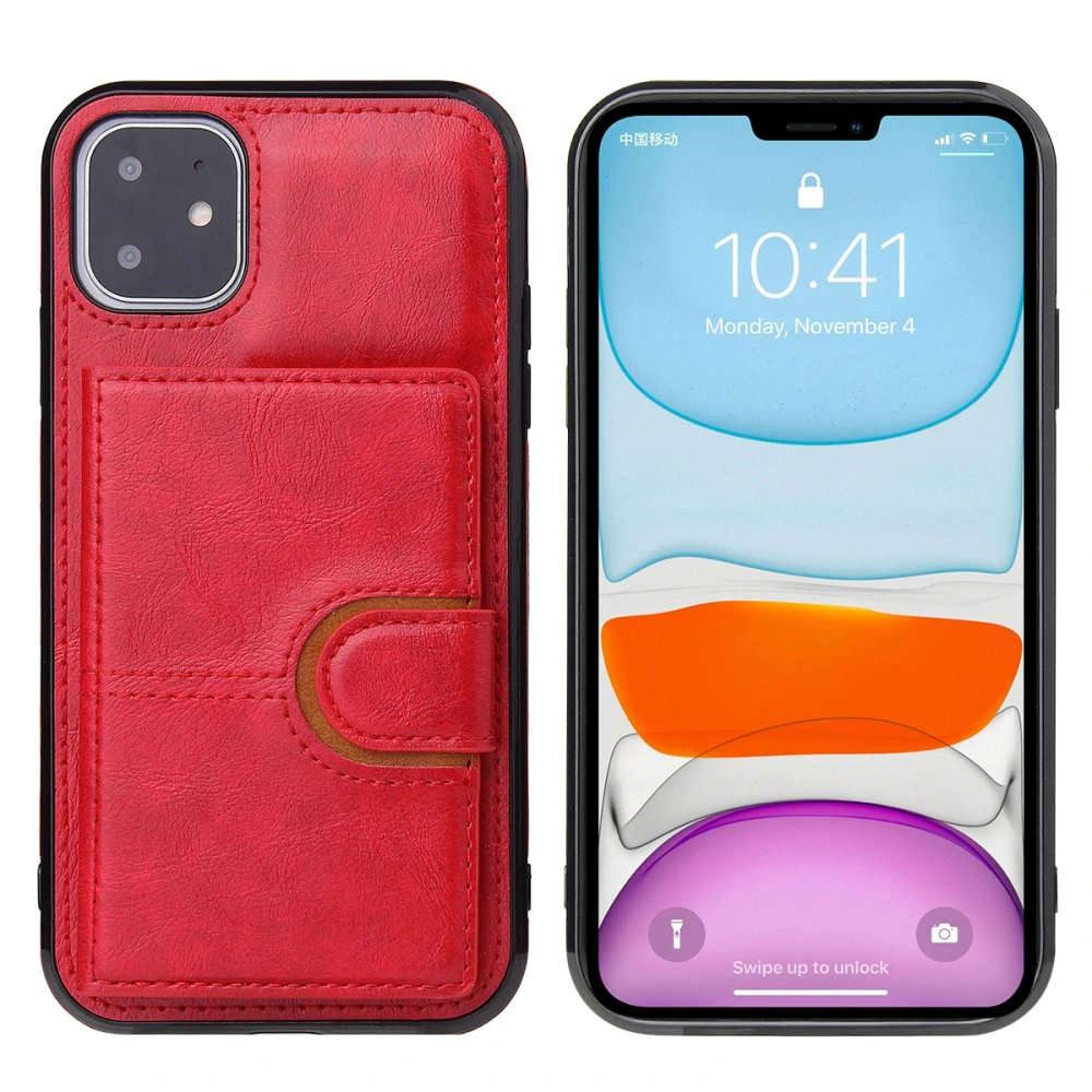 Multi-function Card Holster With Leather Phone Case