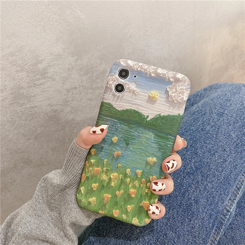 Summer Oil Painting Landscape Silicone Phone Case