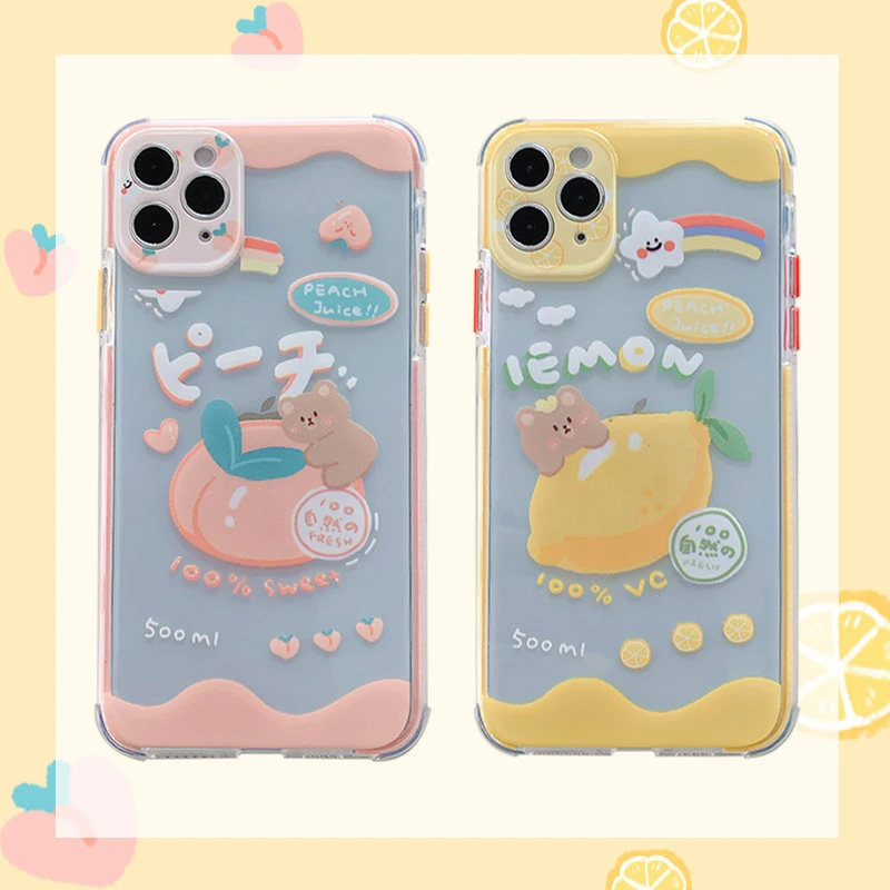 Summer Lemon Peach Bear  Phone Case