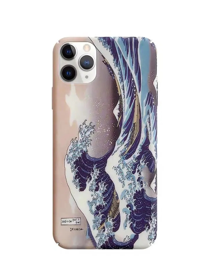 Art oil painting ocean wave mobile phone case