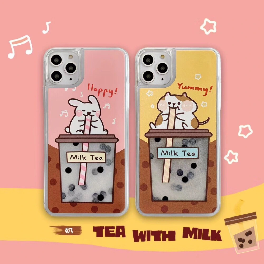 Milk tea liquid mobile phone case