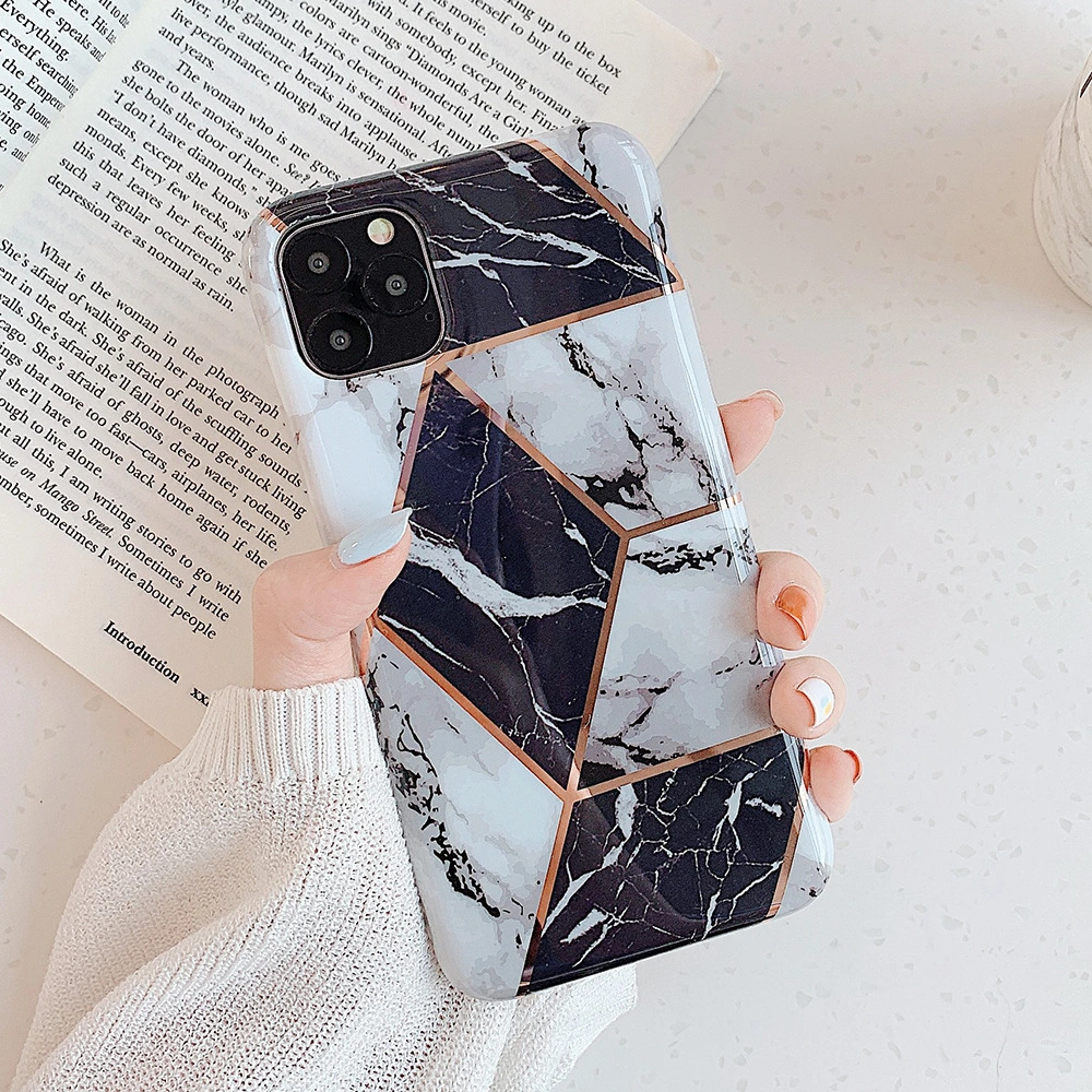 Geometric mosaic marble phone case