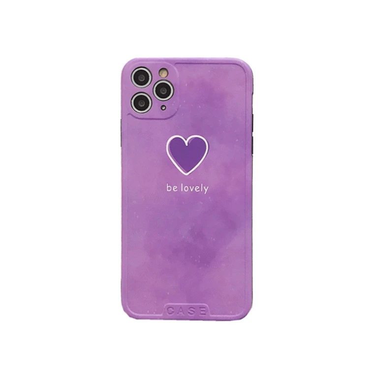 Purple heart is suitable for 11ProMaxXS/XR mobile phone case