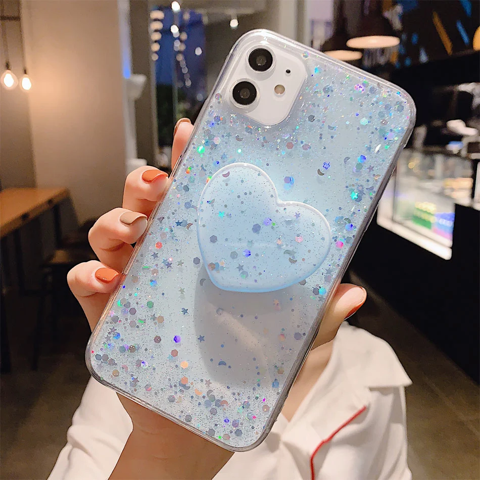 Epoxy sequin holder mobile phone case